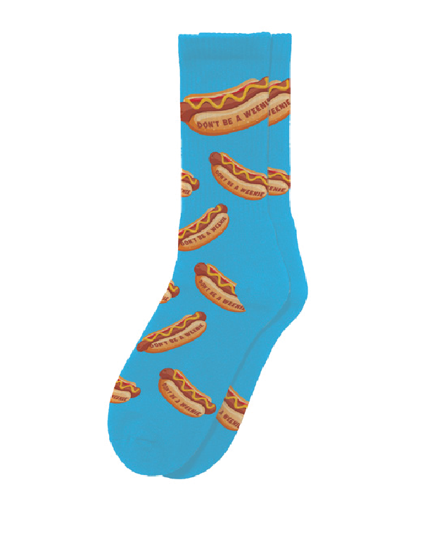 Don't Be A Weenie Hot Dog Socks