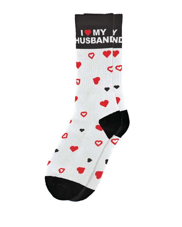 I Love My Husband Socks