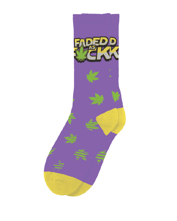 Faded As F*ck Marijuana Socks