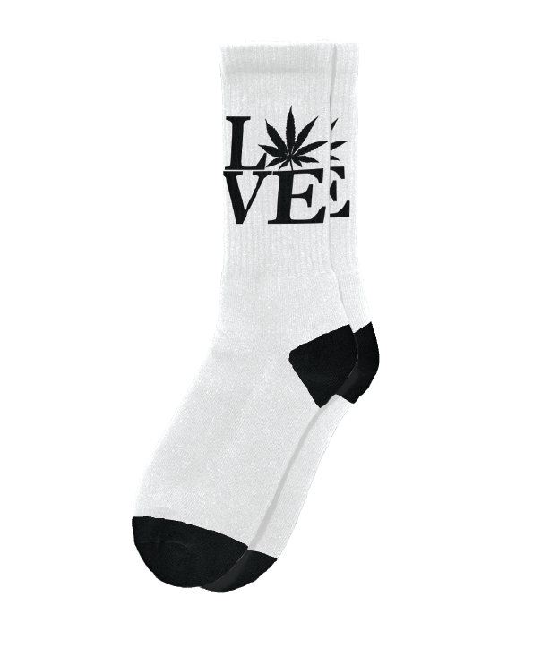 Black Love Weed Socks