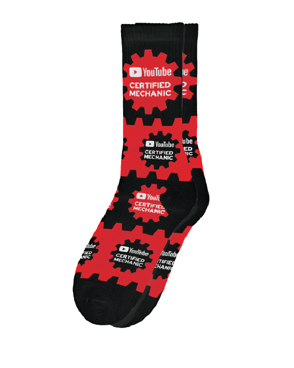 YouTube Certified Mechanic Socks