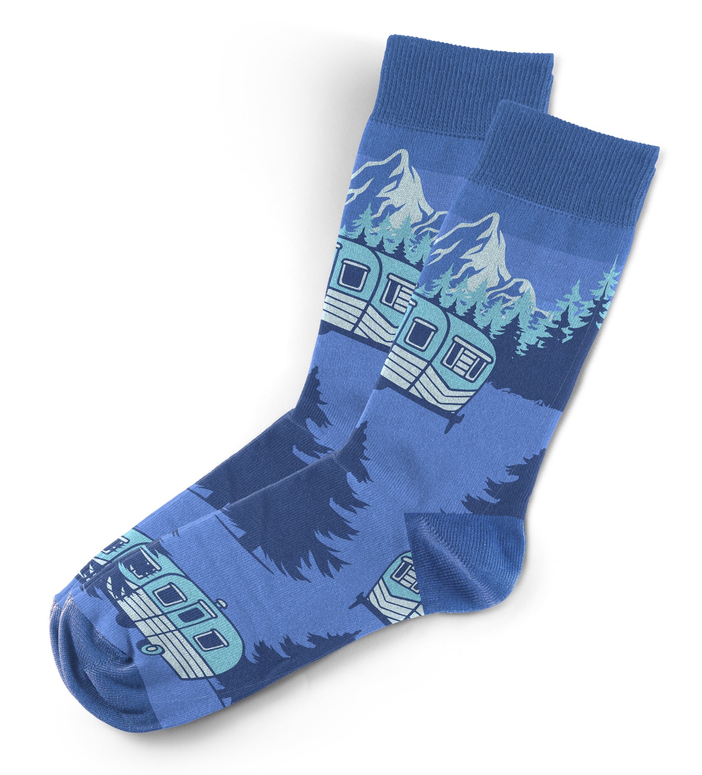 Blue Camper Van Socks