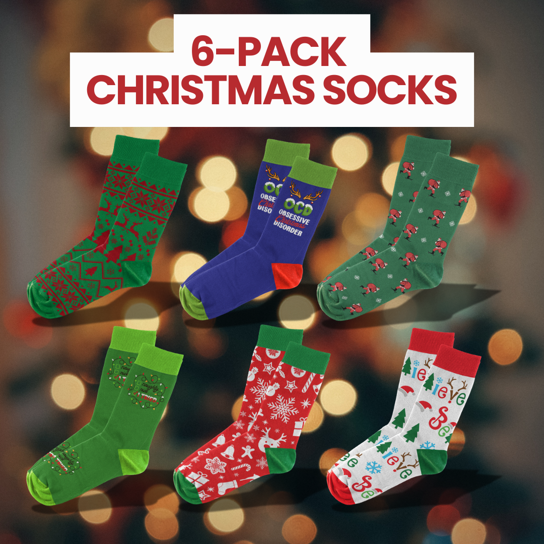 6-pack Christmas Socks