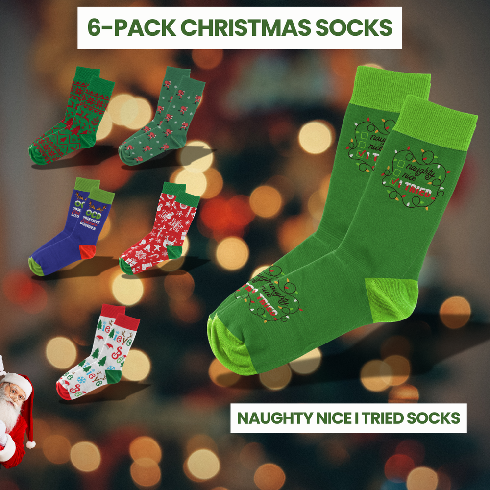 6-pack Christmas Socks