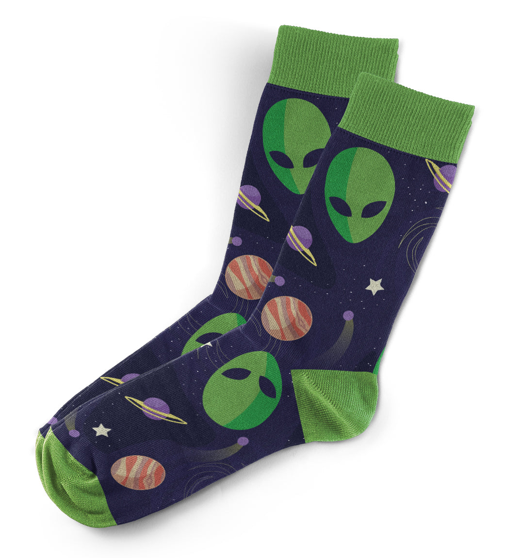 Aliens in Space Socks