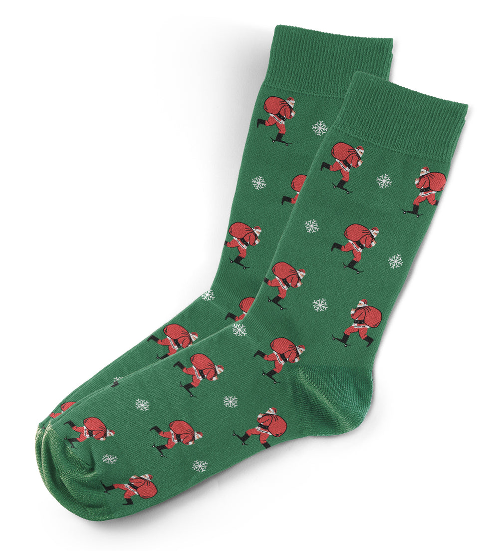 Skateboard Santa Socks