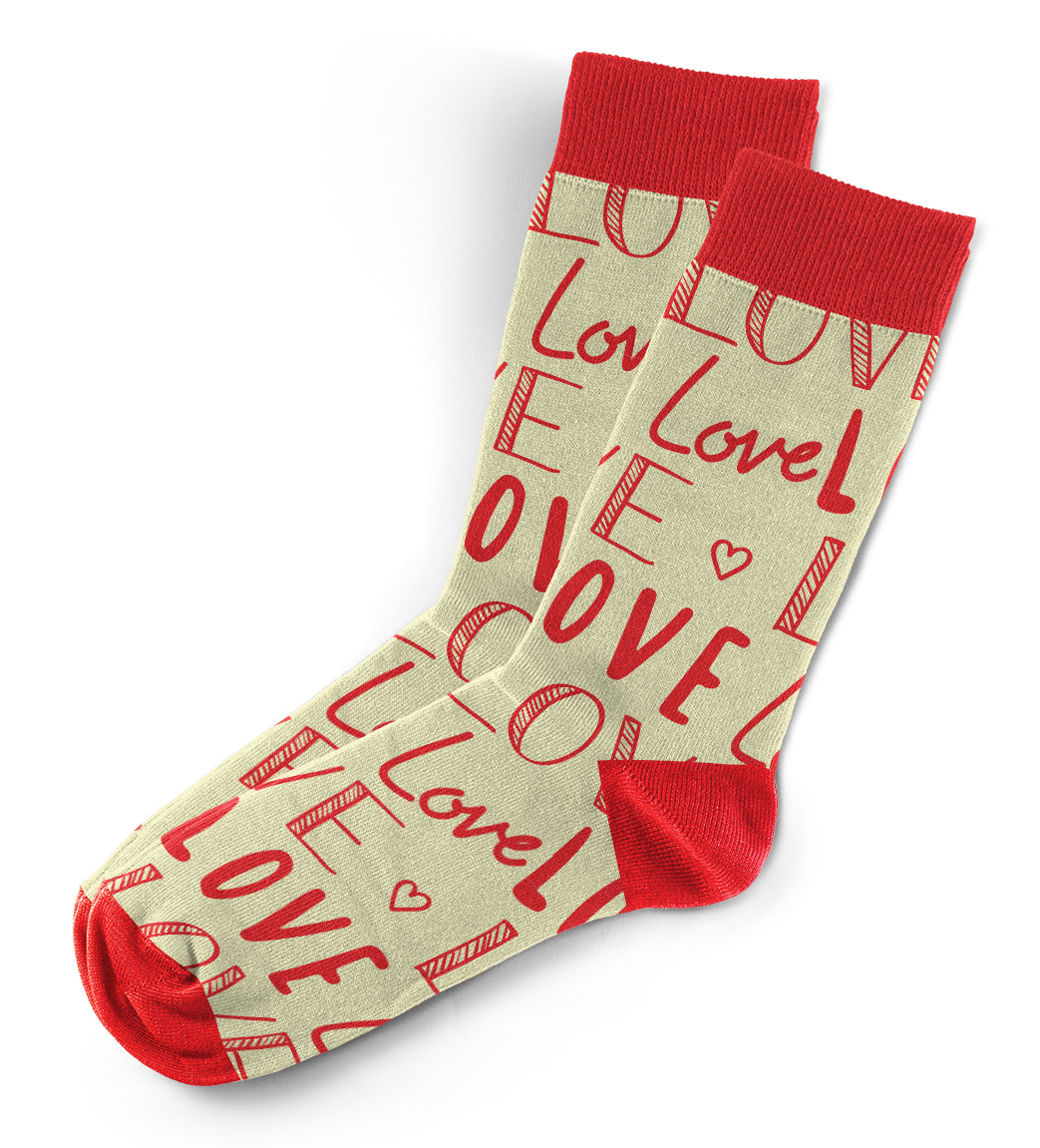 LOVE Pattern Socks